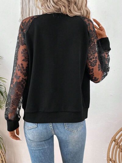 Lace baseball collar zip up jacket.
