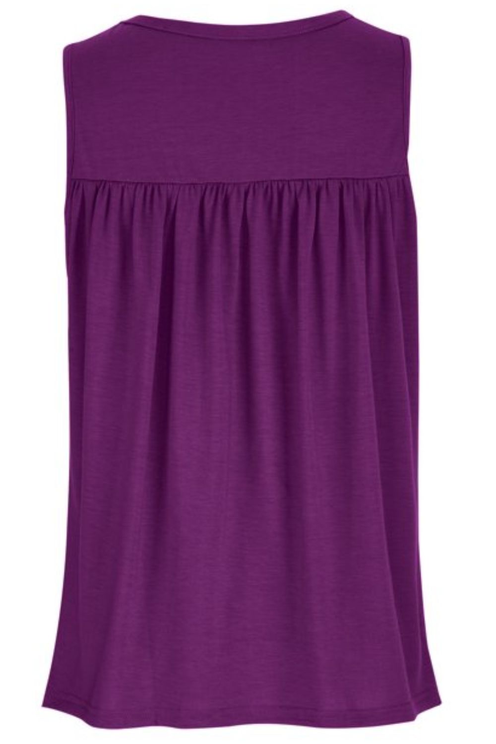 Lace detail round neck tank top.