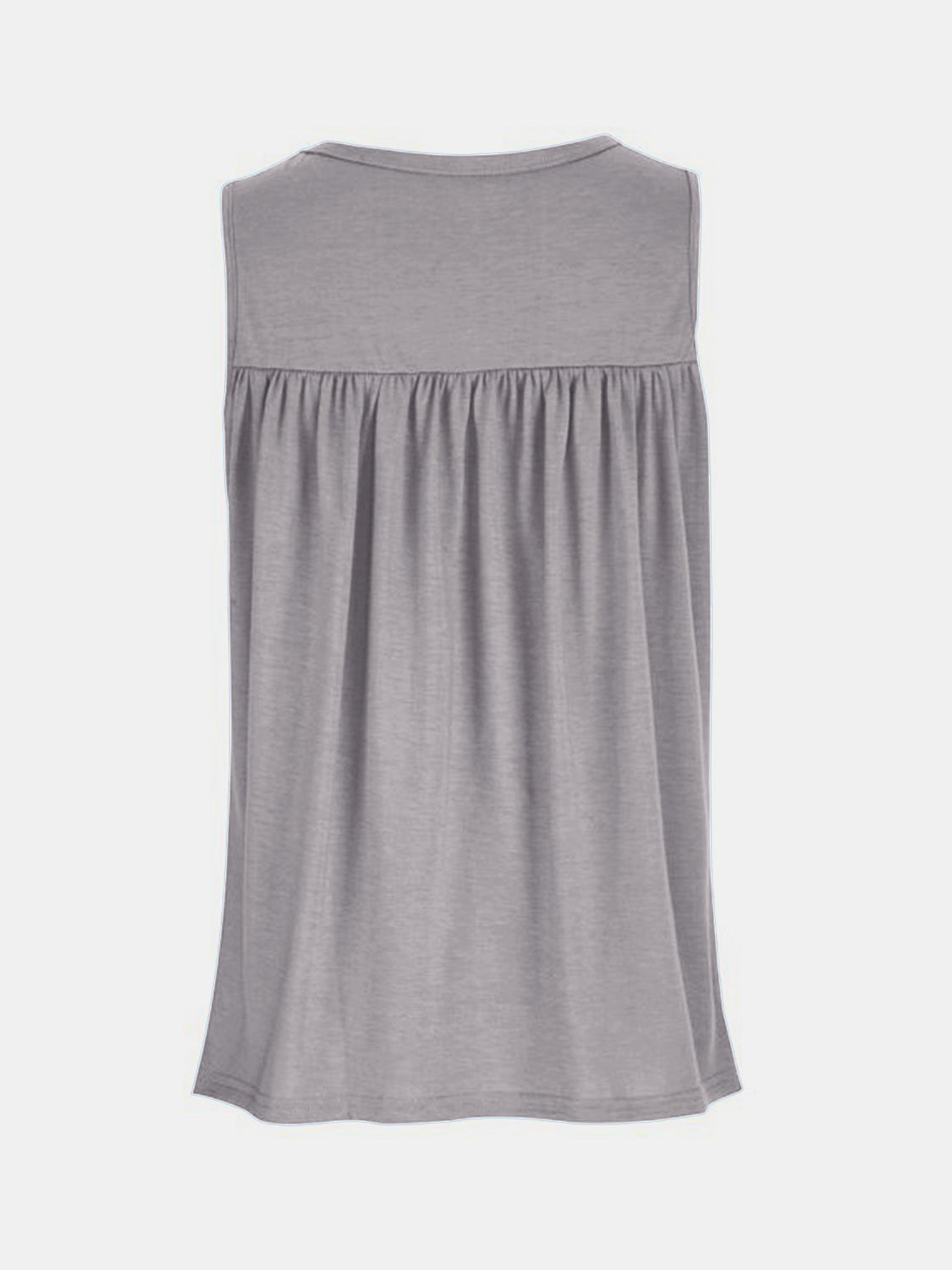 Lace detail round neck tank top.