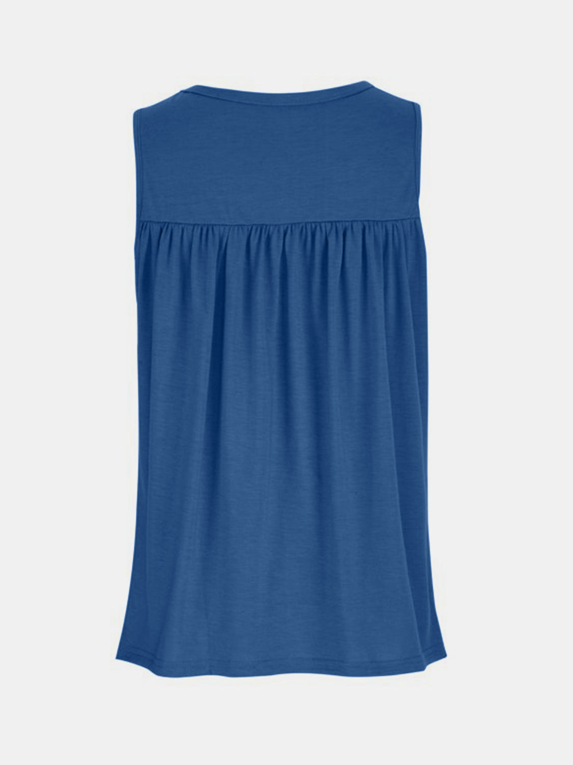 Lace detail round neck tank top.