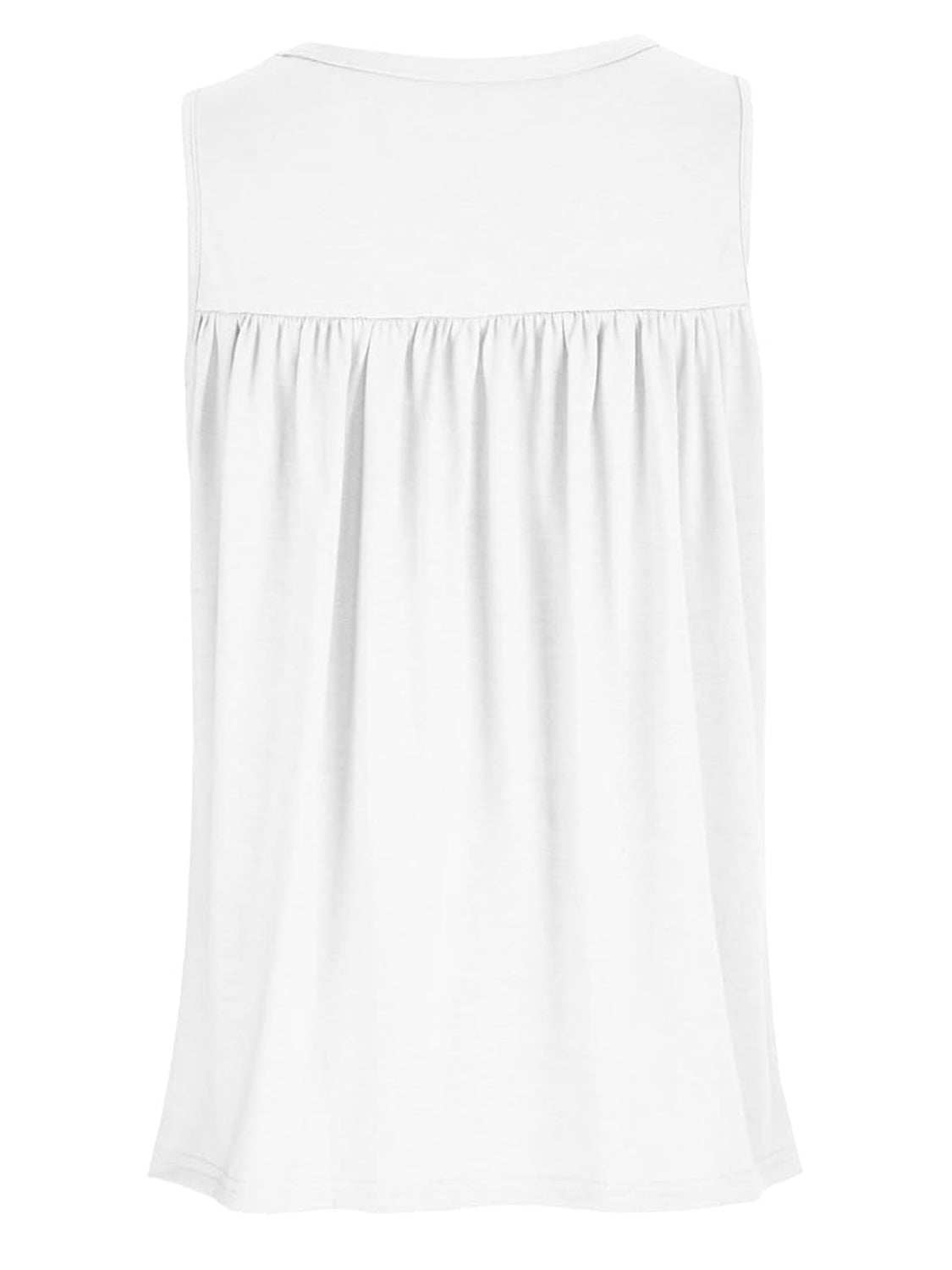 Lace detail round neck tank top.