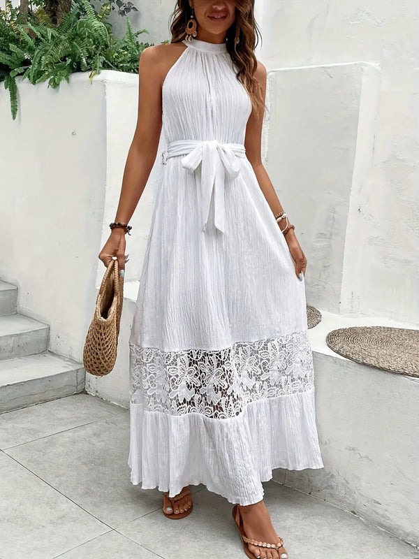 Lace Detail Sleeveless Maxi Cami Dress.