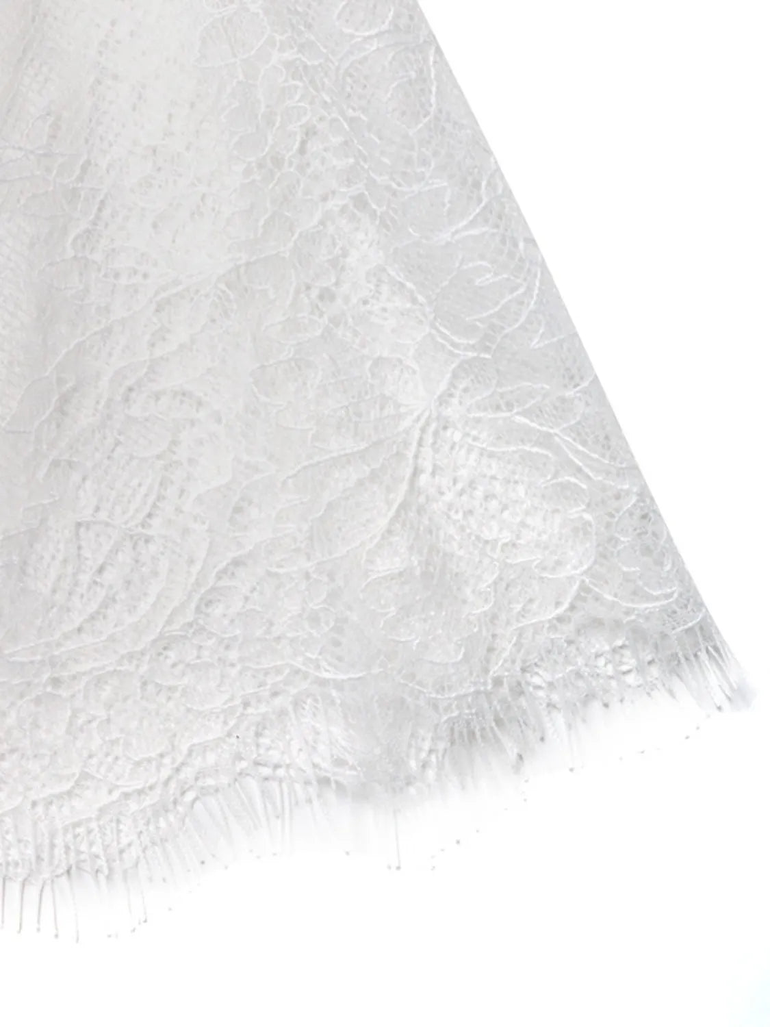 Lace Hem Detail Midi Skirt.