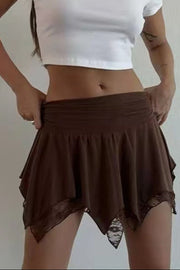 Lace Mini Skirt.