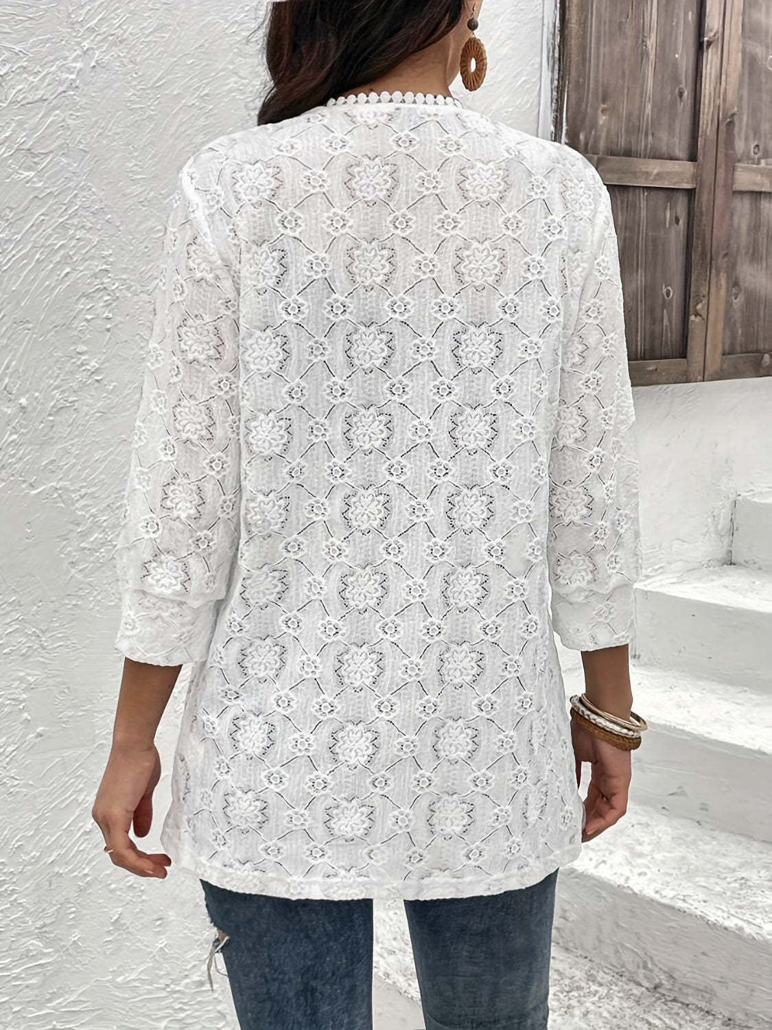 Lace open front cover up.
