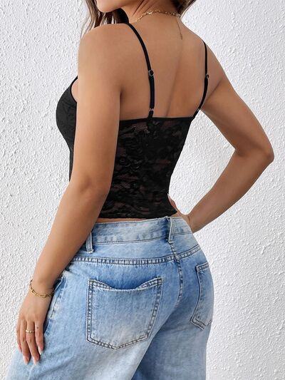 Lace scoop neck cami.