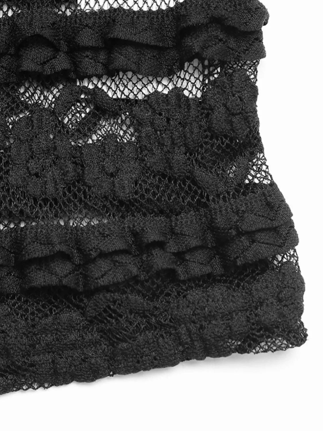 Lace square neck cami with bow.