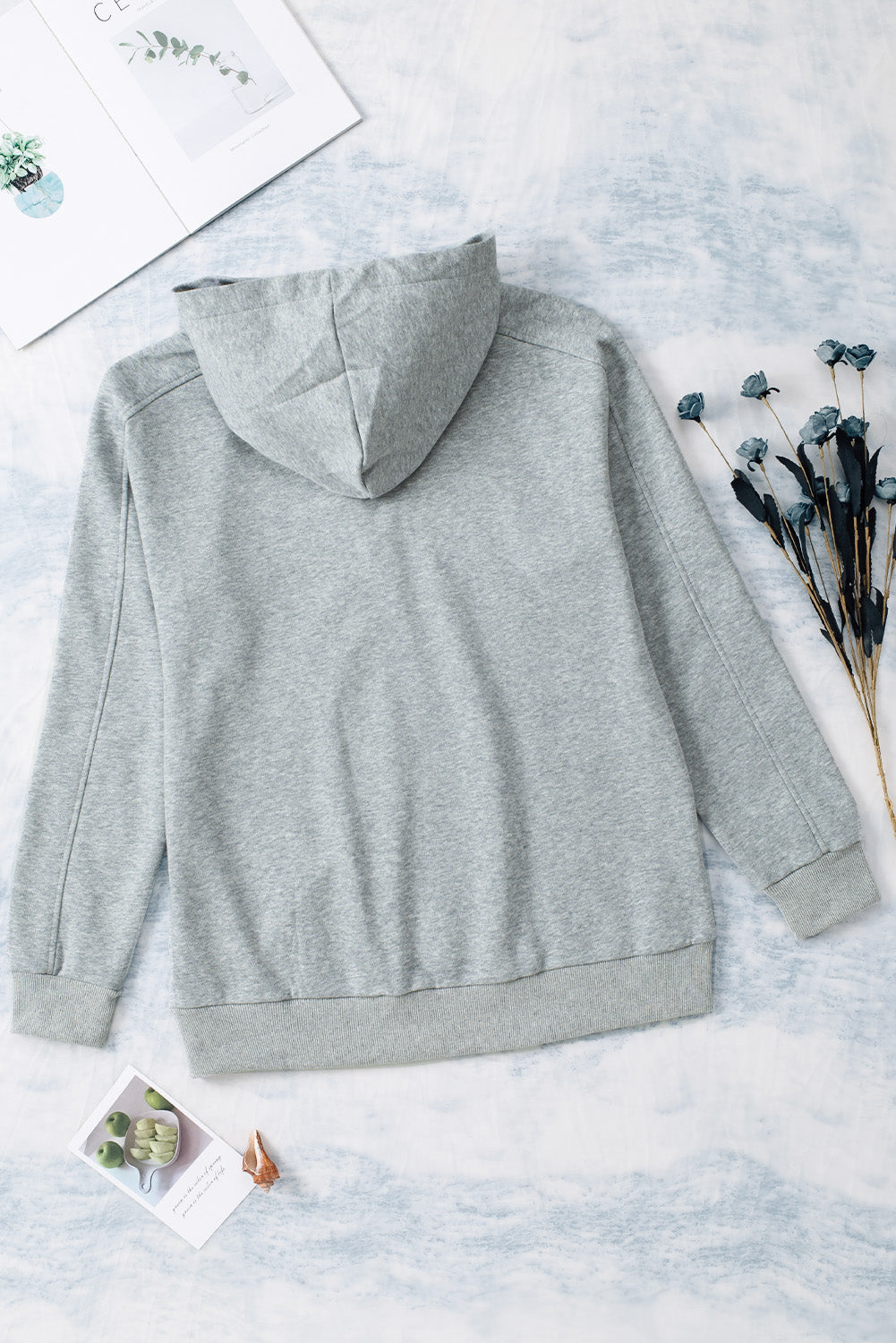 Lace up long sleeve hoodie.