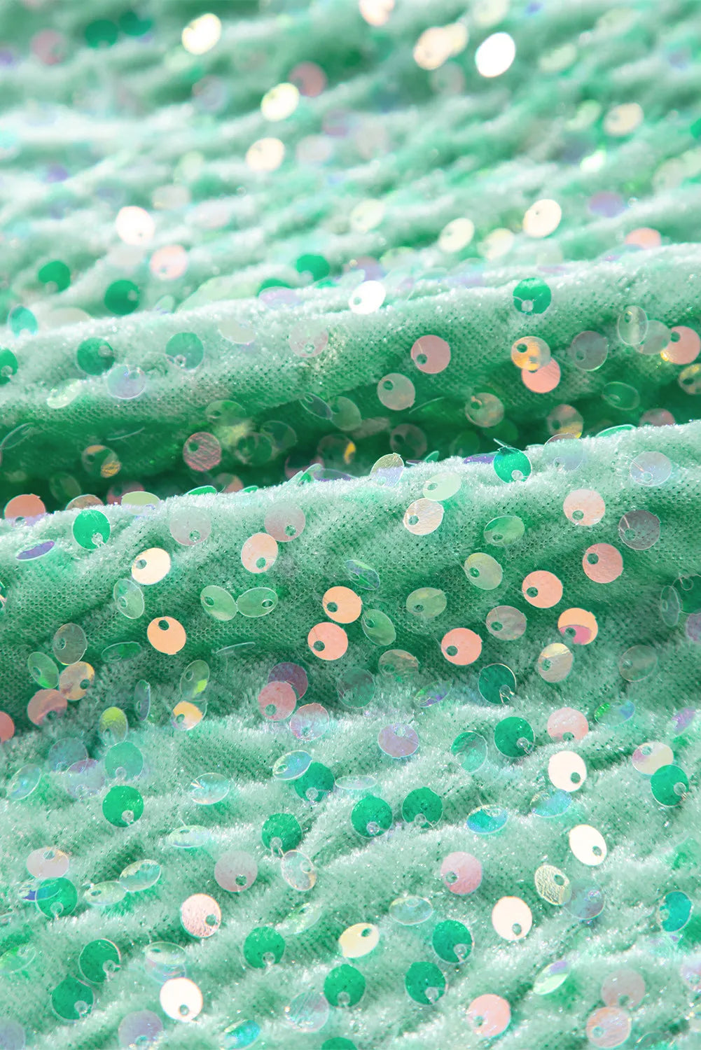 Layered Sequin V-Neck Half Sleeve Top.