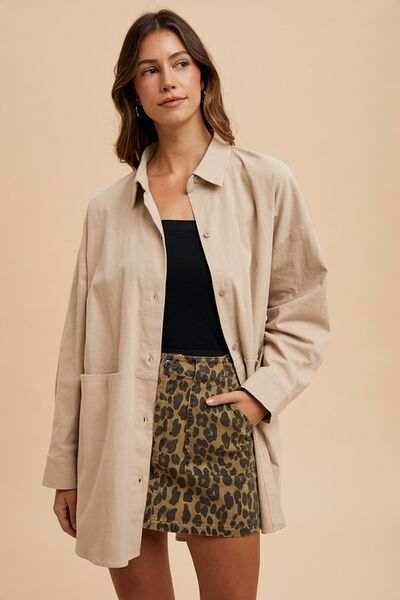 Annie Wear Leopard Denim Mini Skirt.