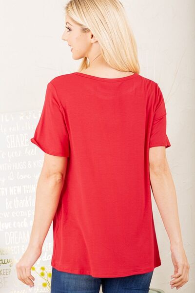 Leopard Lip Round Neck Short Sleeve T-Shirt Plus Size