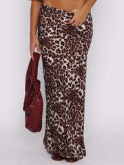Leopard Maxi Skirt.