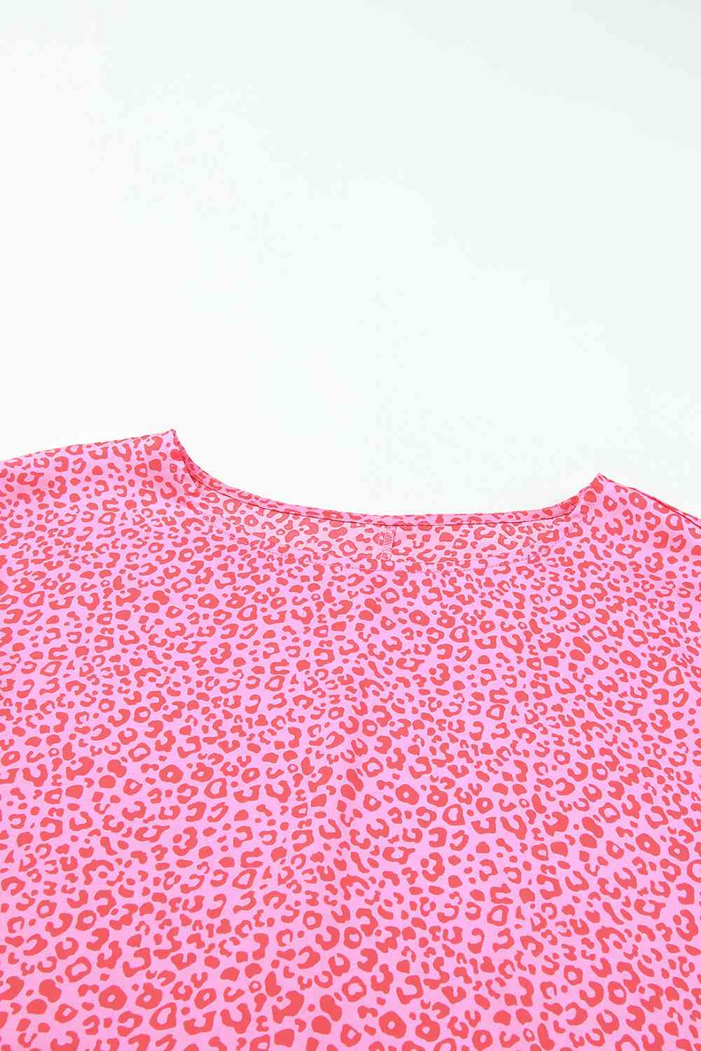 Leopard Smocked Flounce Sleeve Blouse.