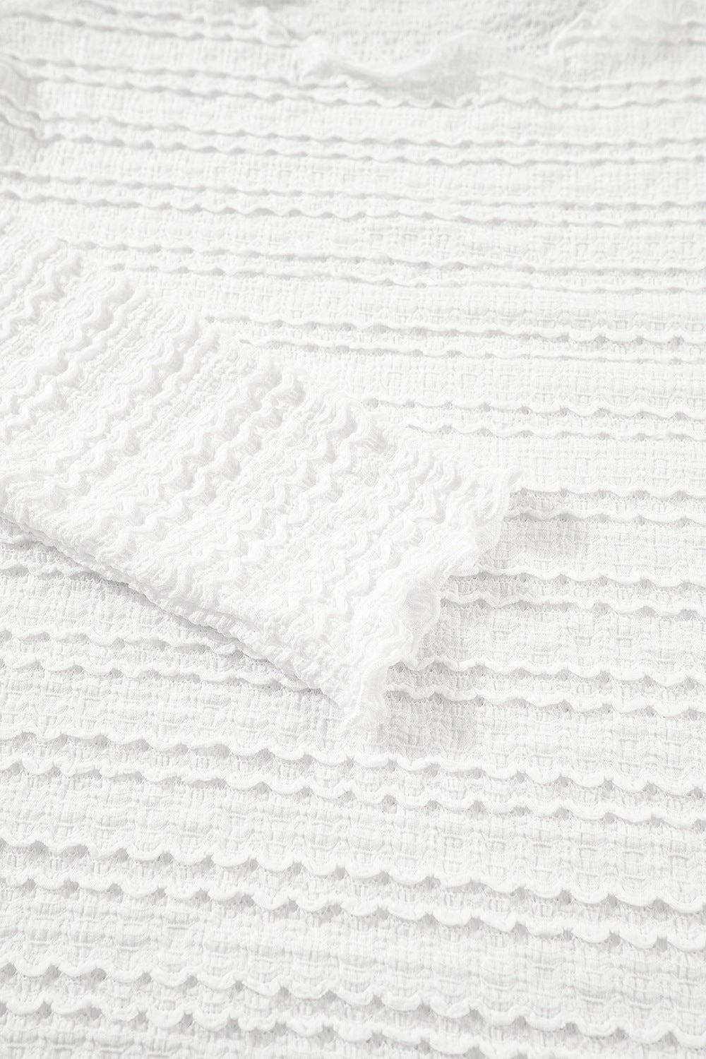 Long Sleeve Jacquard Slim Top.