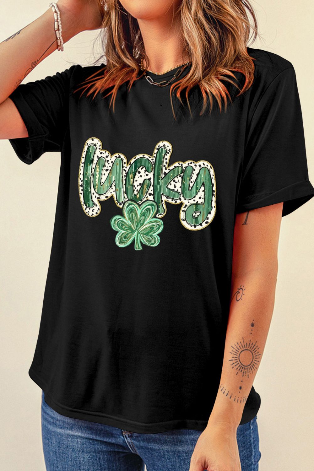 Lucky Clover Graphic T-Shirt
