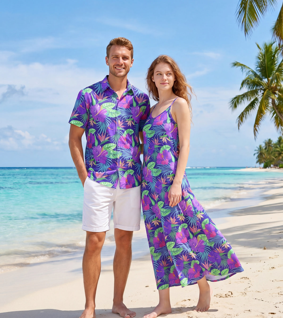 Matching Couples Outfits - Purple Paradise