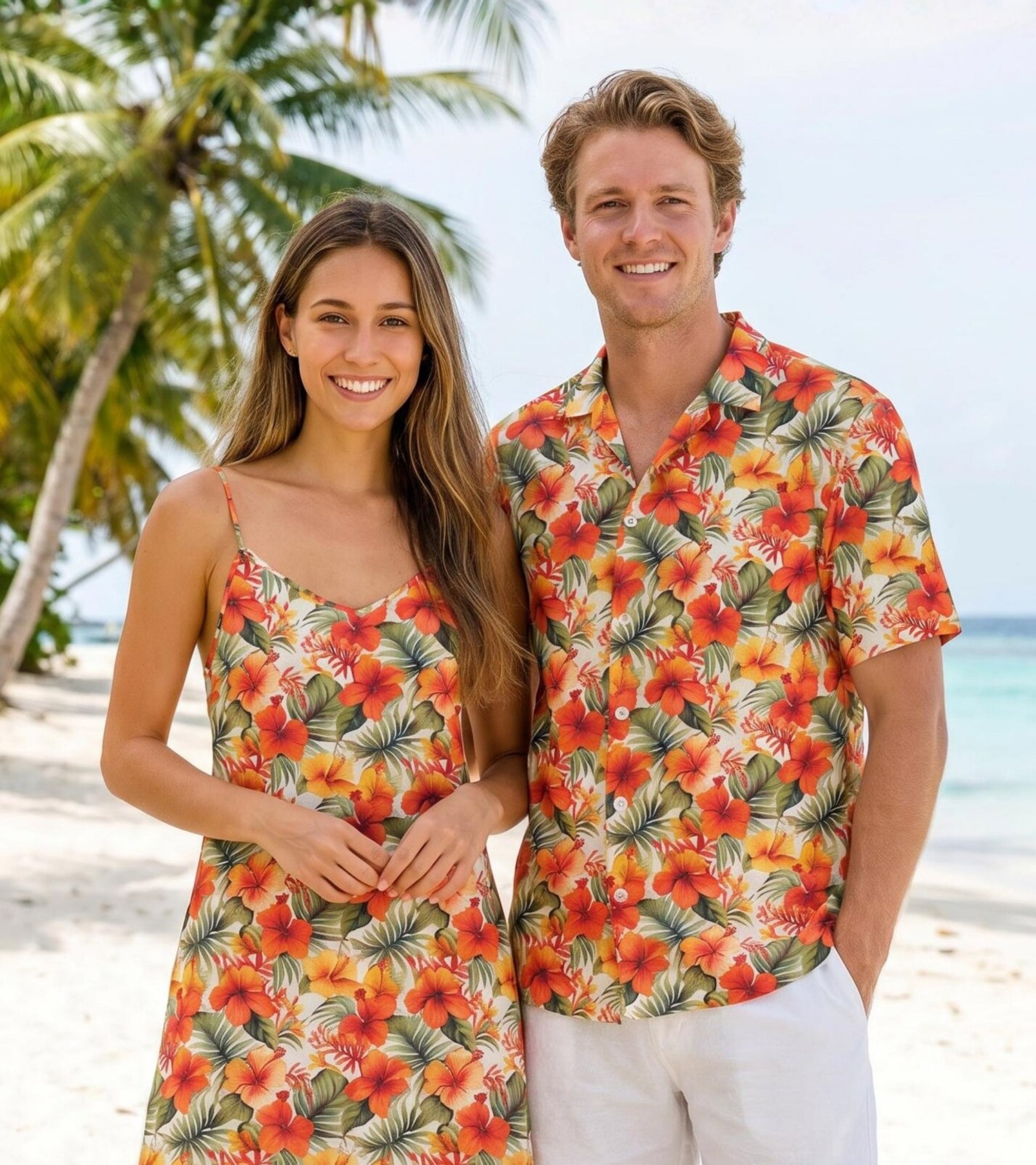 Matching Couples Outfits - Sunset Bloom