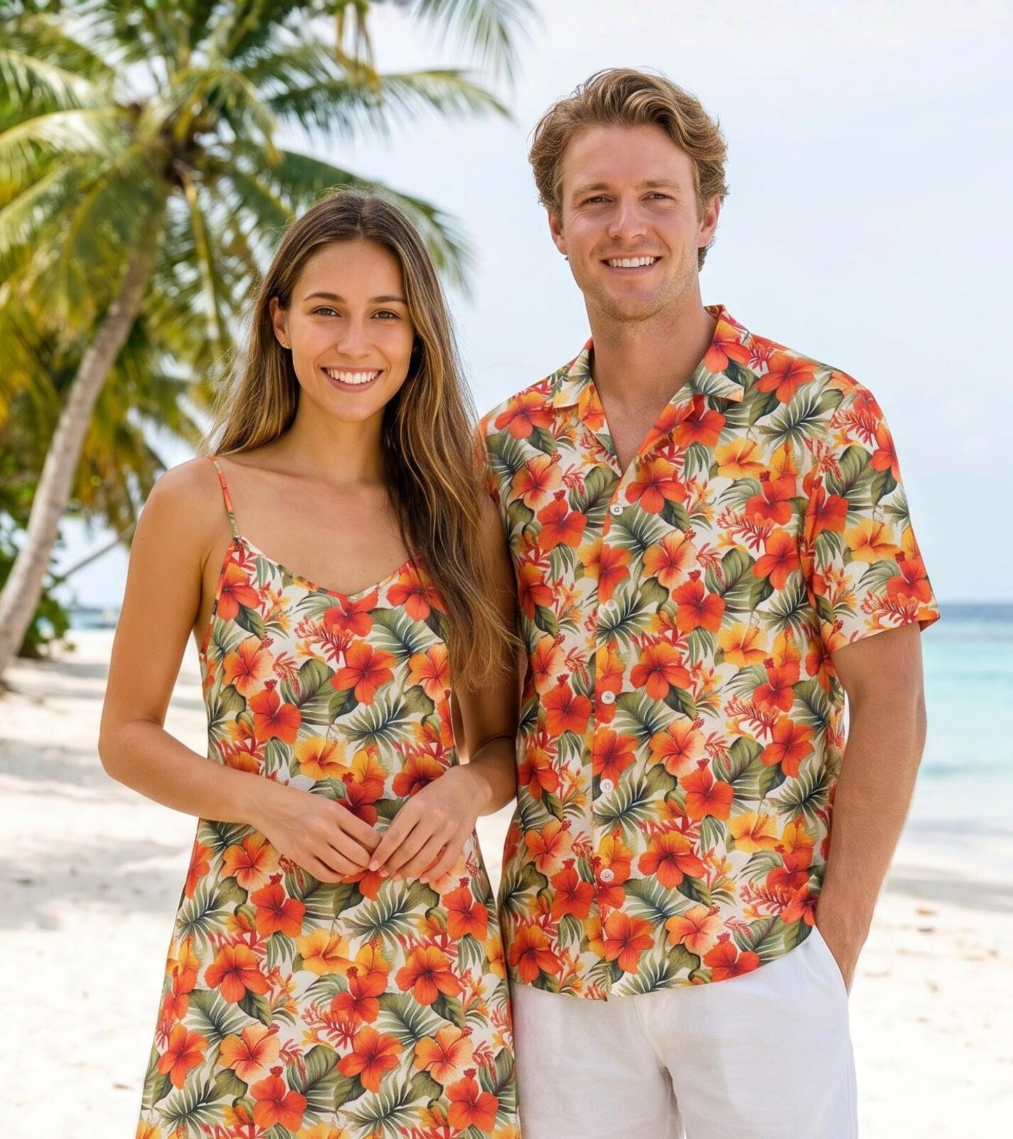 Matching Couples Outfits - Sunset Bloom