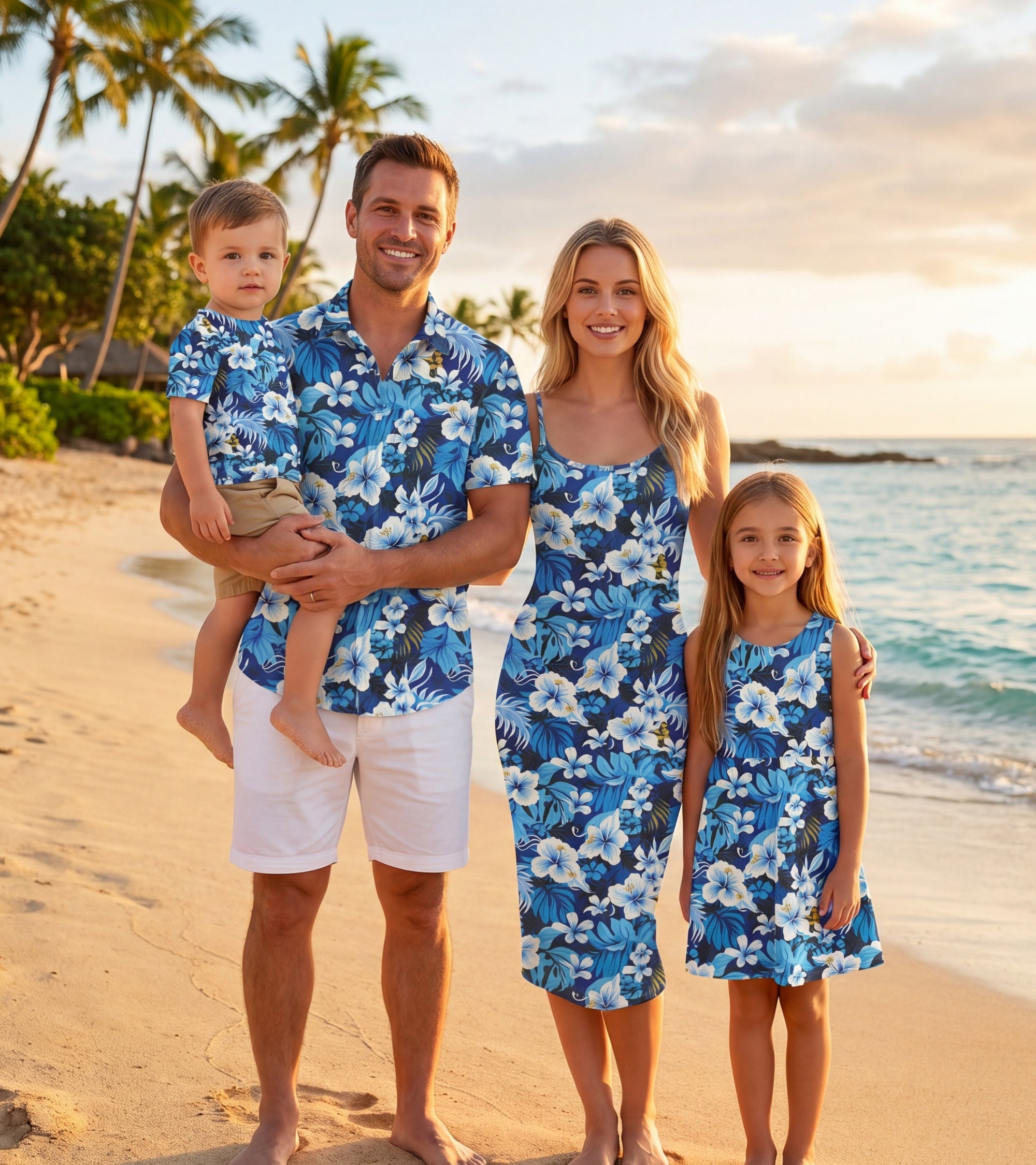 Matching Family Outfits - Blue Hawaiian