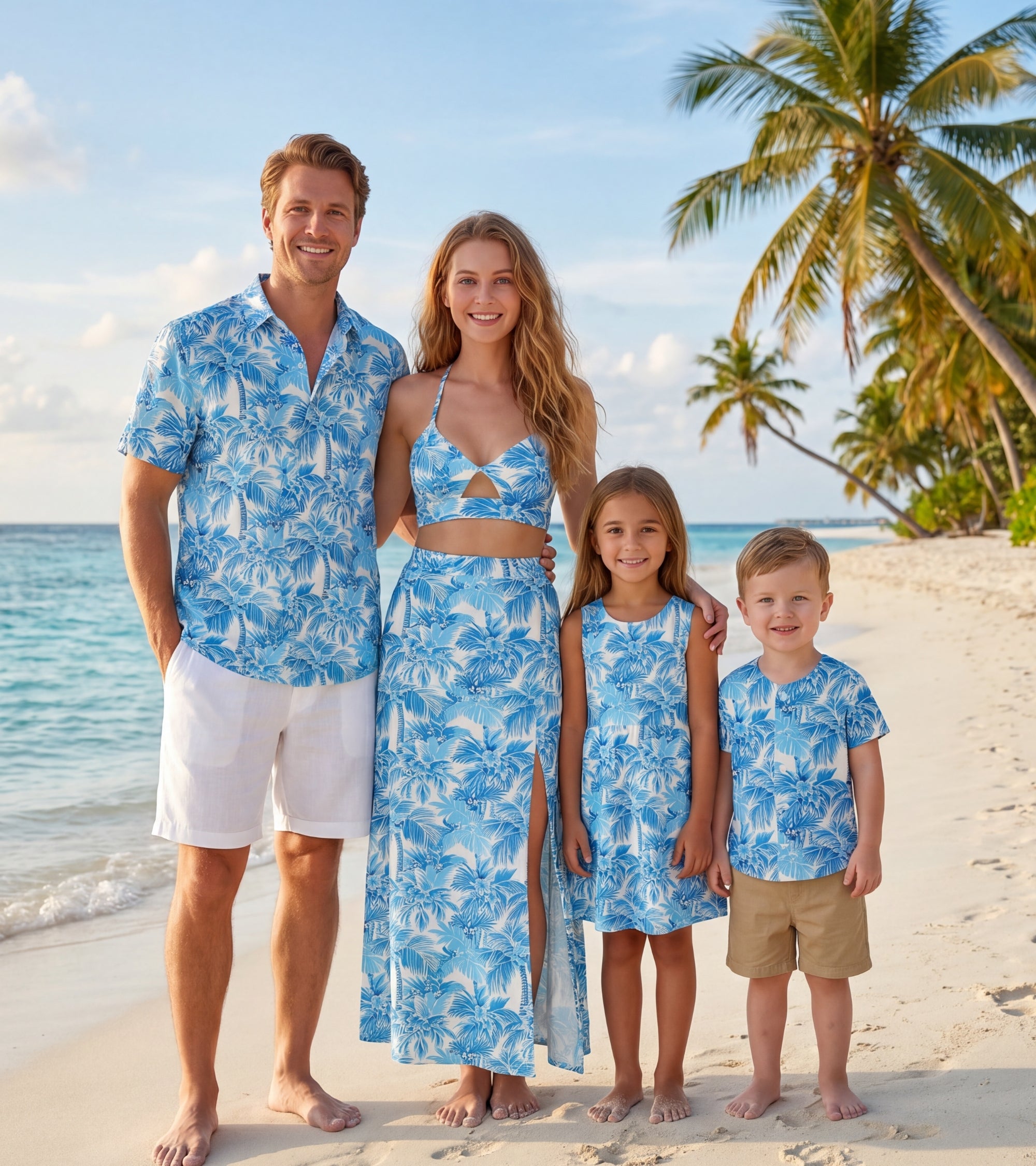 Matching Family Outfits - Blue Palms