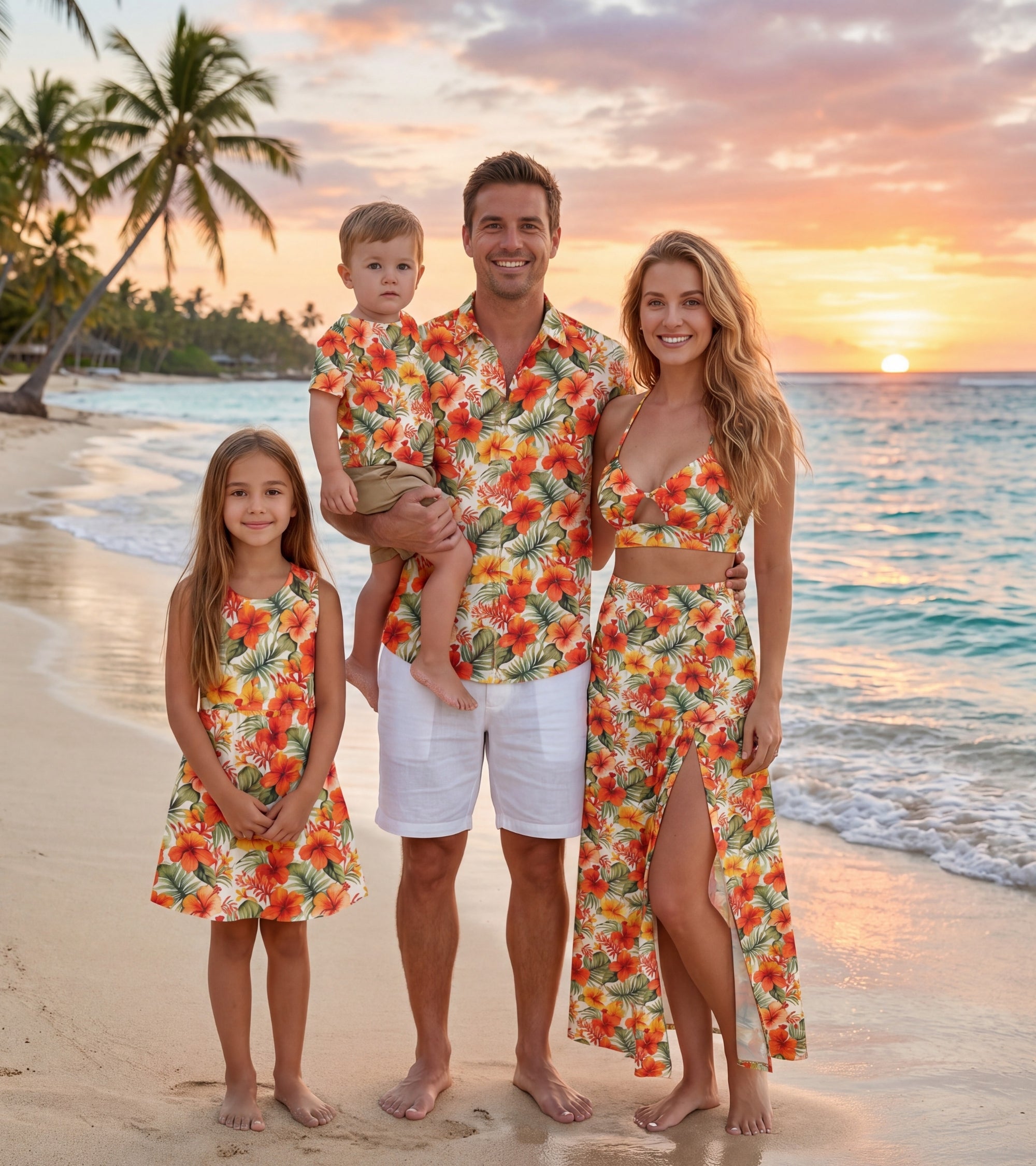 Matching Family Outfits - Sunset Bloom