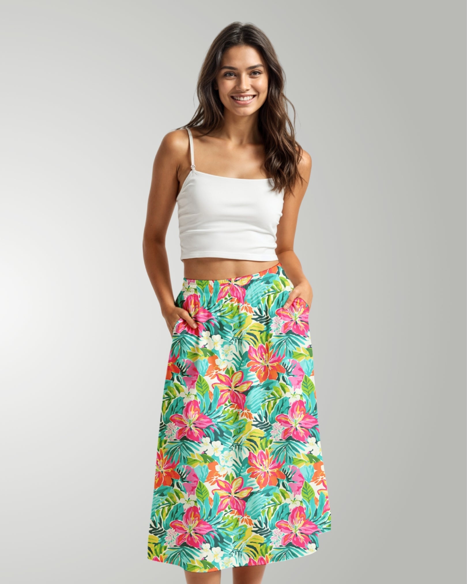 Midi Skirt - Sun & Sea Breeze