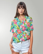 Womens Hawaiian Shirt - Sun & Sea Breeze