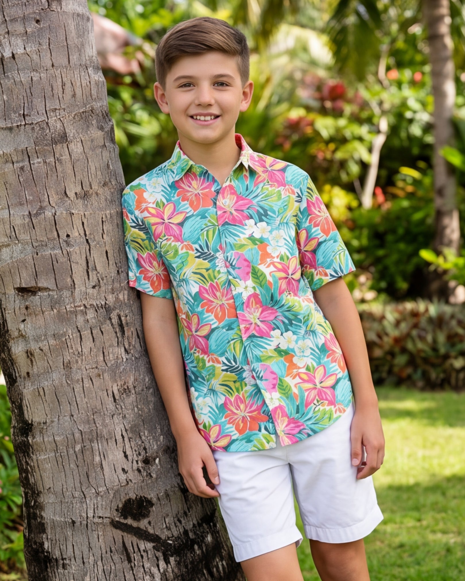 Youth Hawaiian Shirt - Sun & Sea Breeze