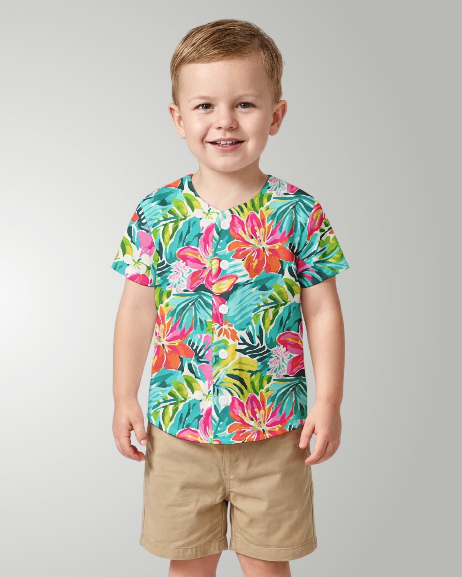 Childs Button Jersey - Sun & Sea Breeze