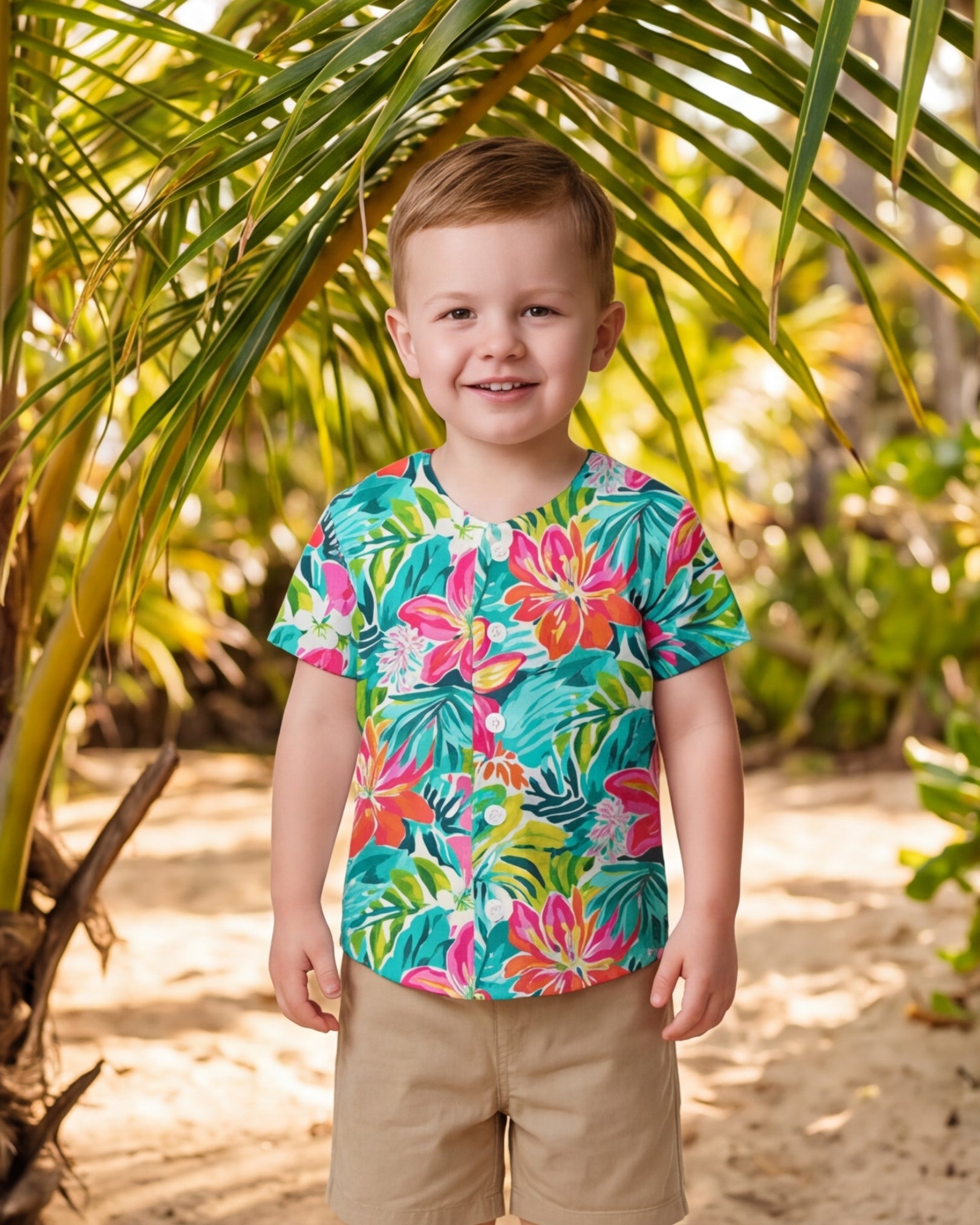Childs Button Jersey - Sun & Sea Breeze