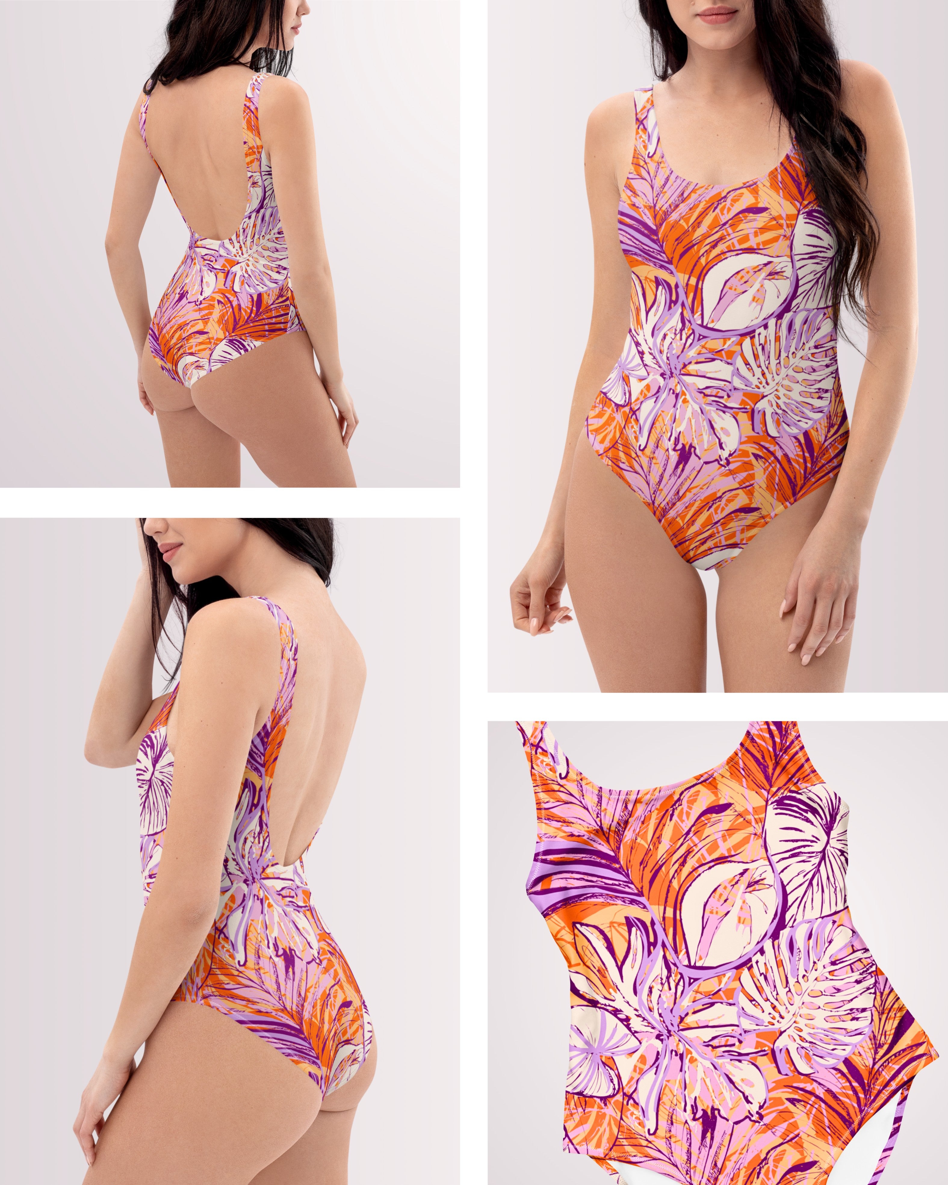 One-piece Swimsuit - Hawaiian Tropical VII