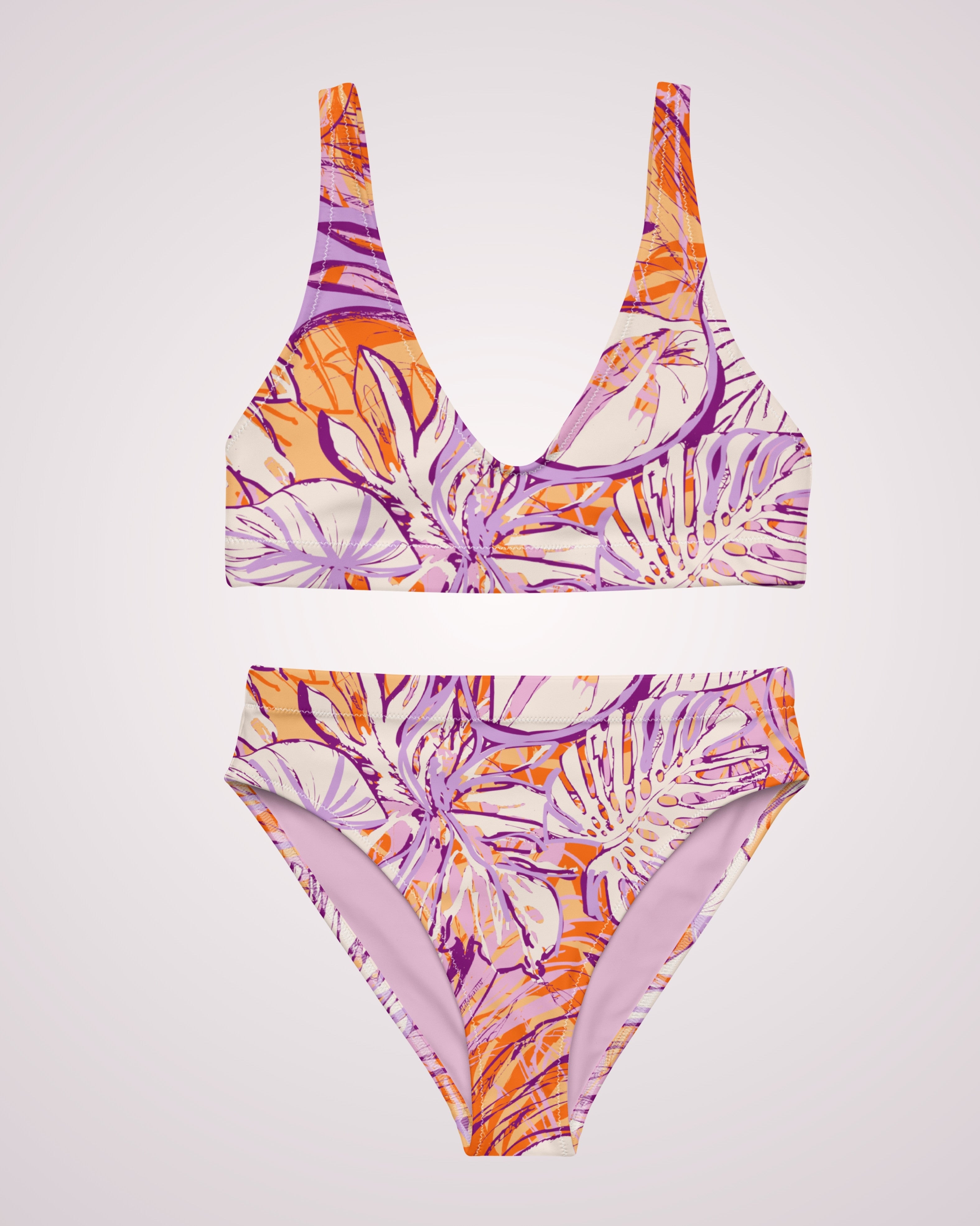 High Waist Bikini - Hawaiian Tropical VII
