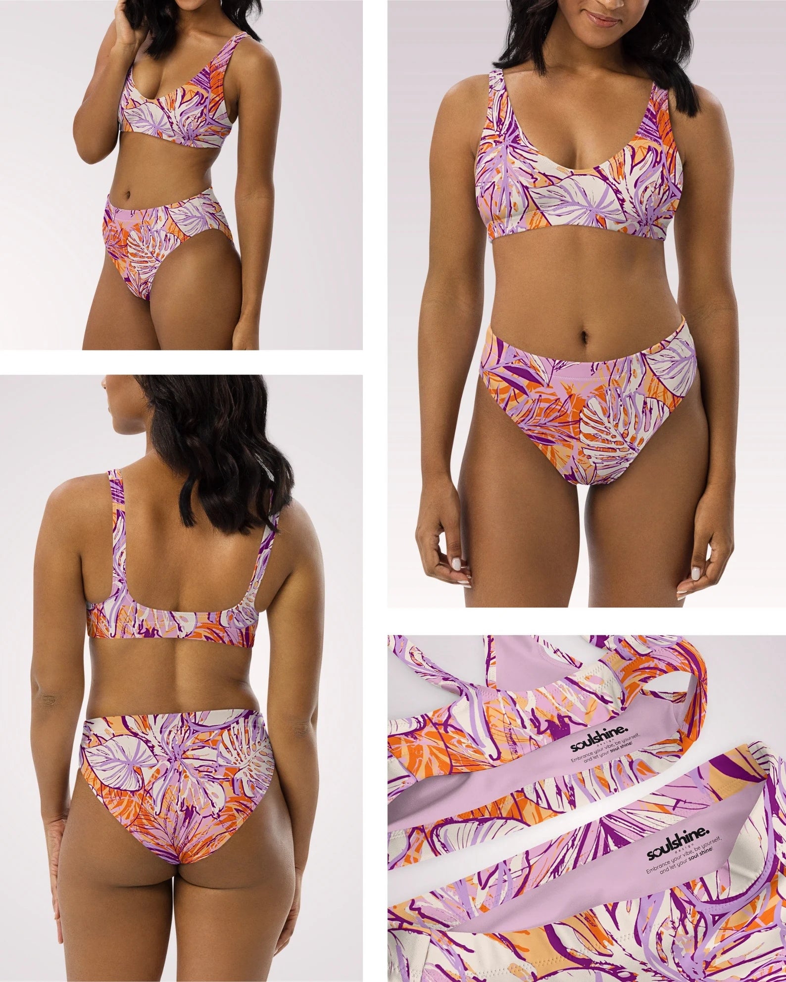 High Waist Bikini - Hawaiian Tropical VII