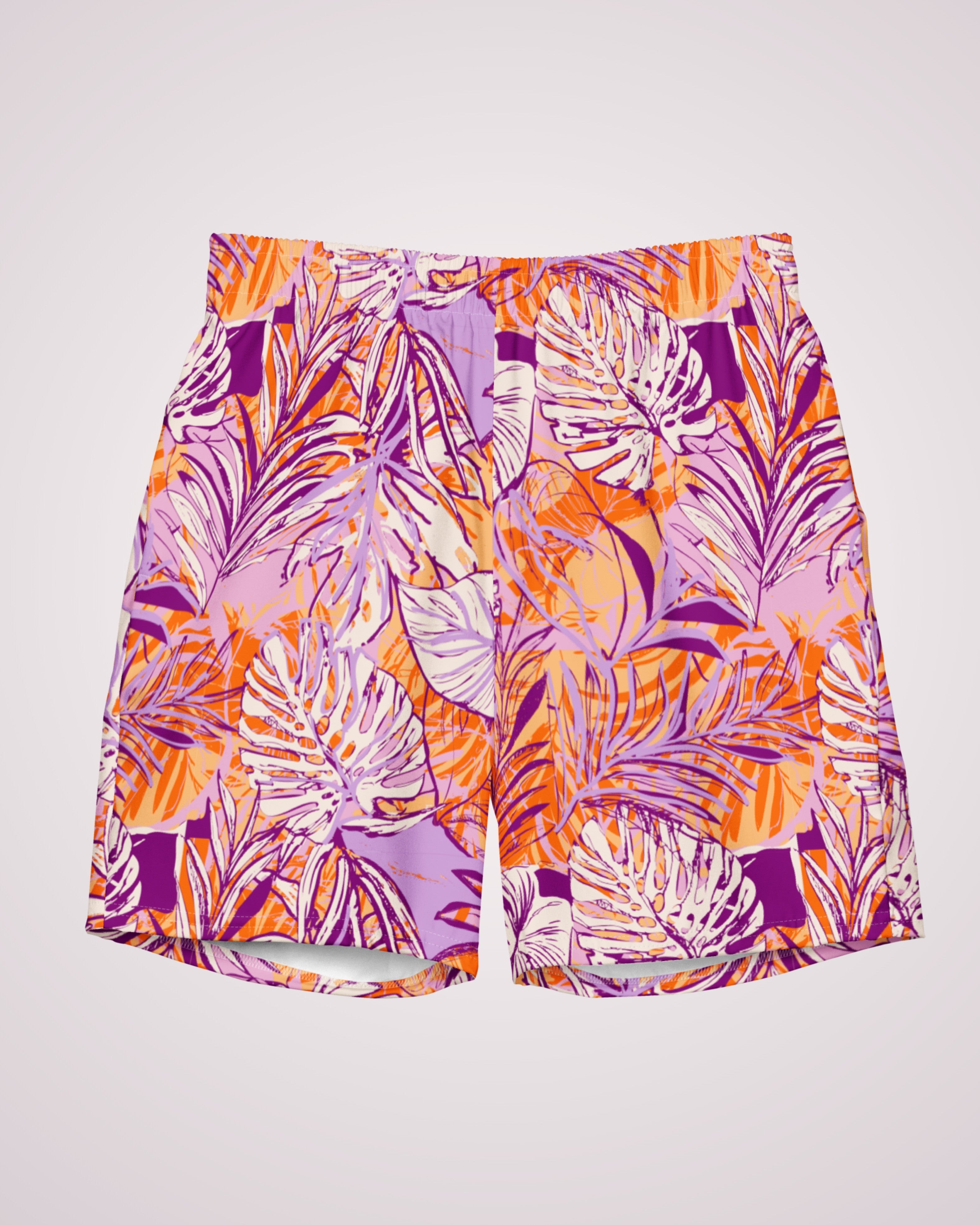 Mens Swim Trunks - Hawaiian Tropical VII