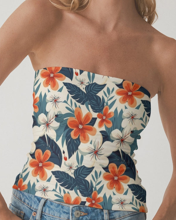 Tube Top - Retro Tropical Floral