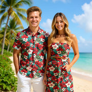 Matching Couples Outfits - Red Hawaiian II