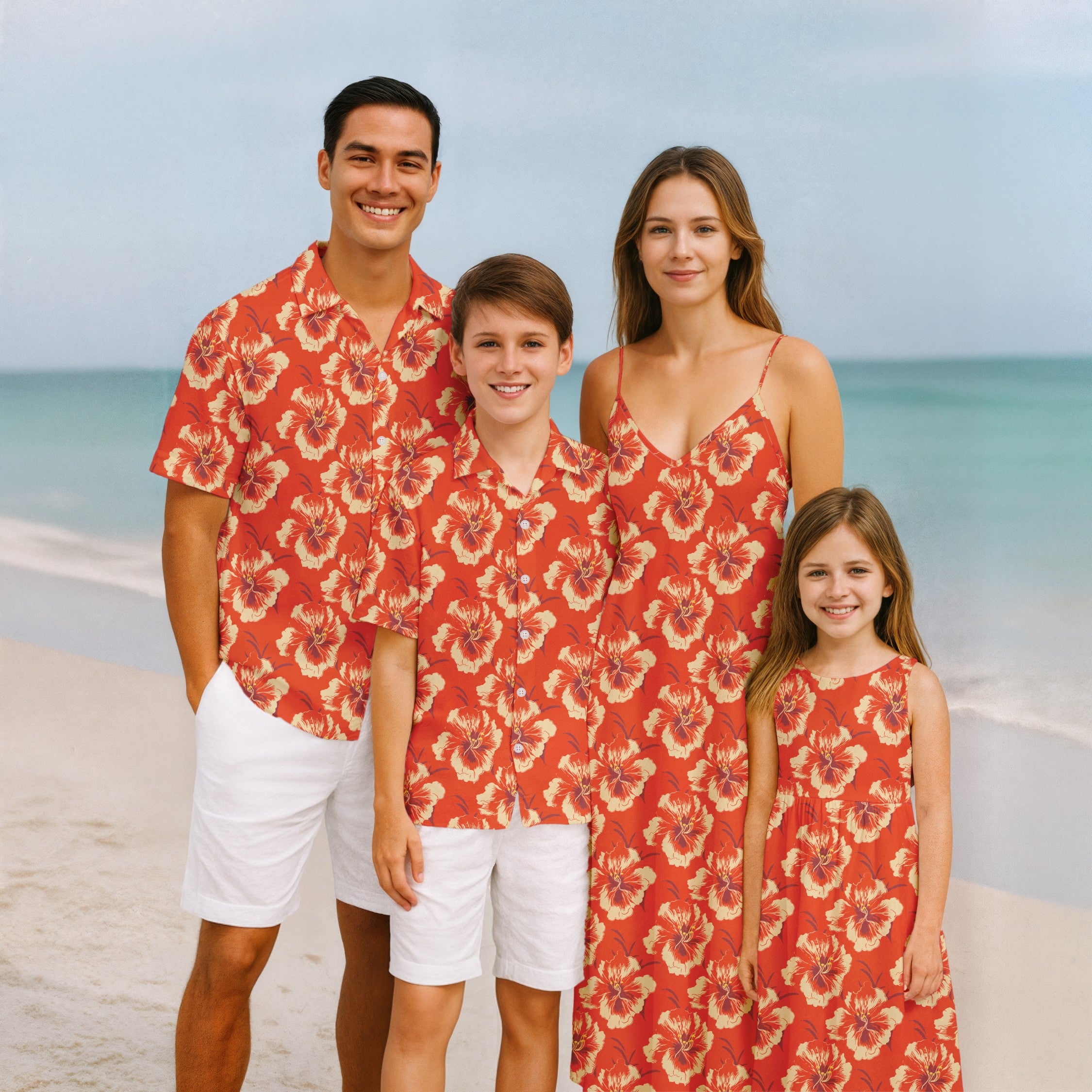 Matching Family Outfits - Red Hawaiian I