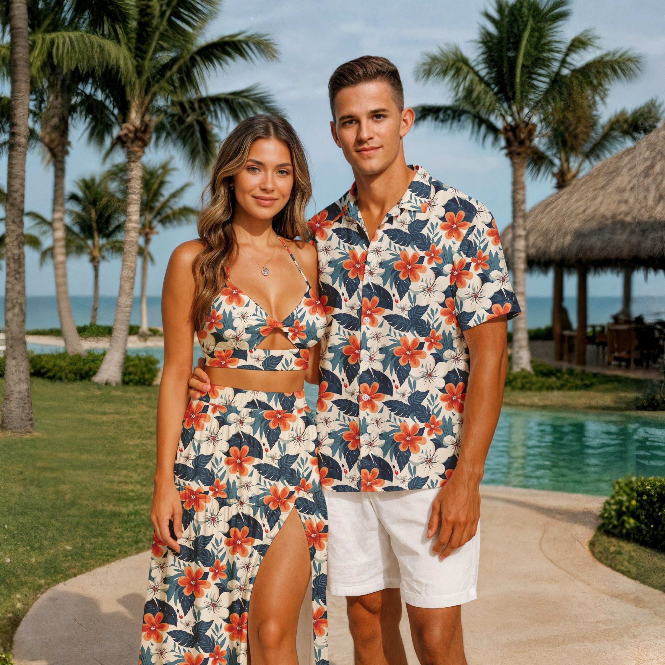 Matching Couples Outfits - Tropical Floral II