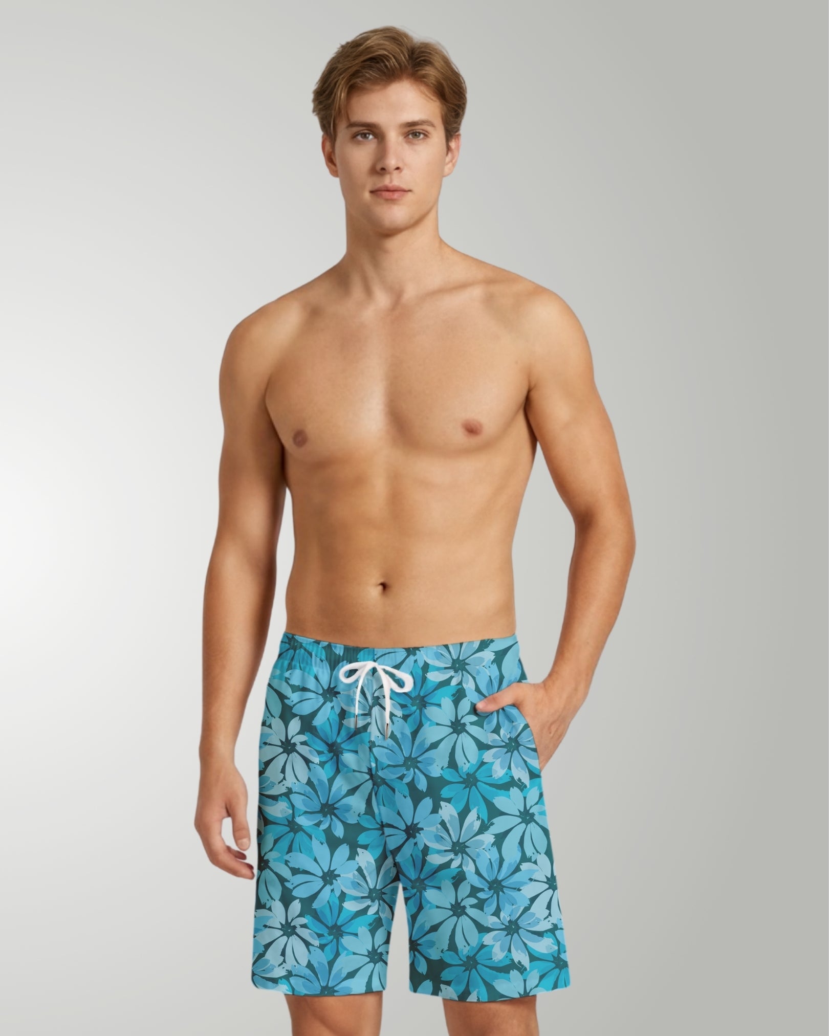 Mens Beach Shorts - Seaside Sonata