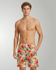 Mens Beach Shorts - Sunset Bloom