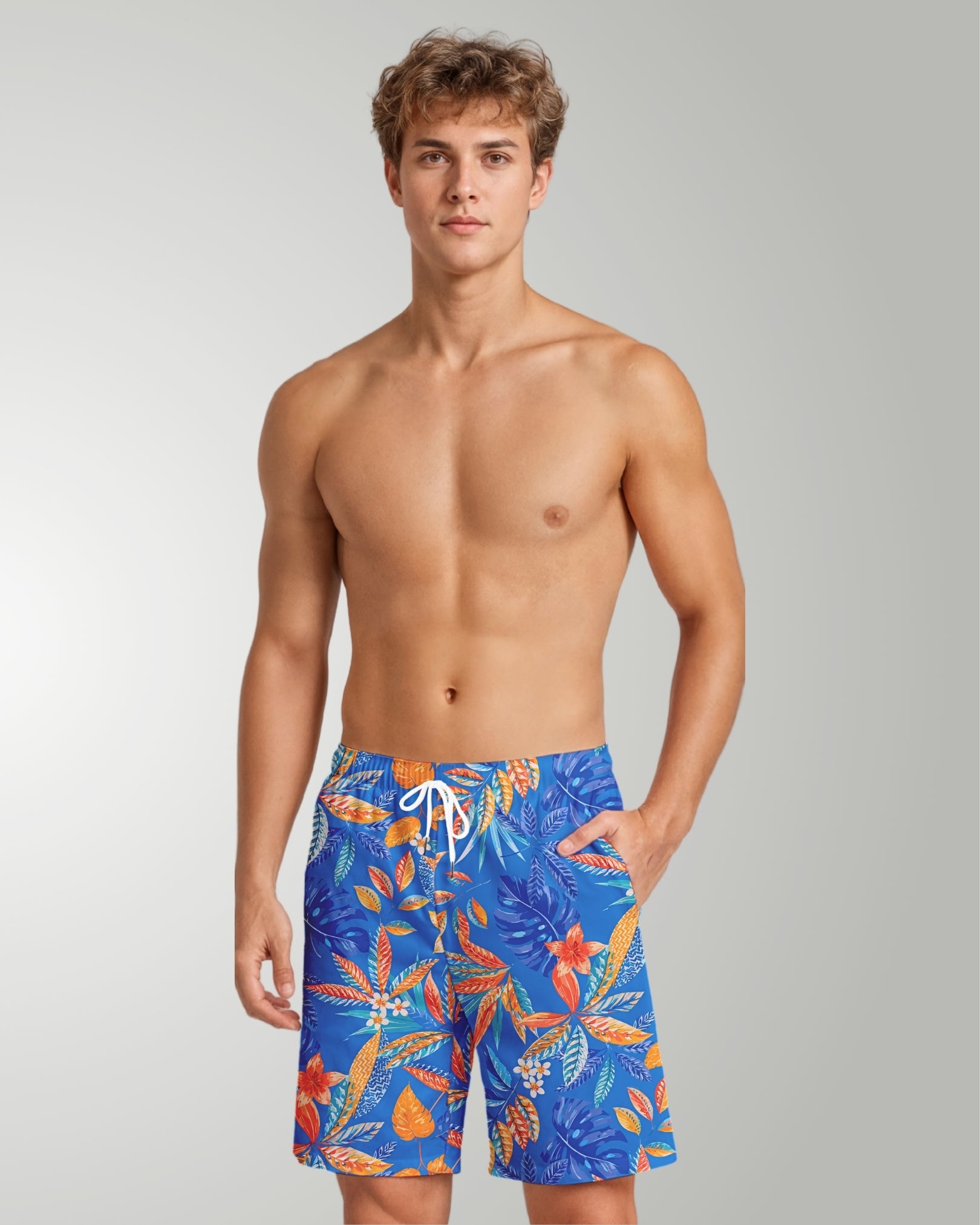 Mens Beach Shorts - Tropical Escape
