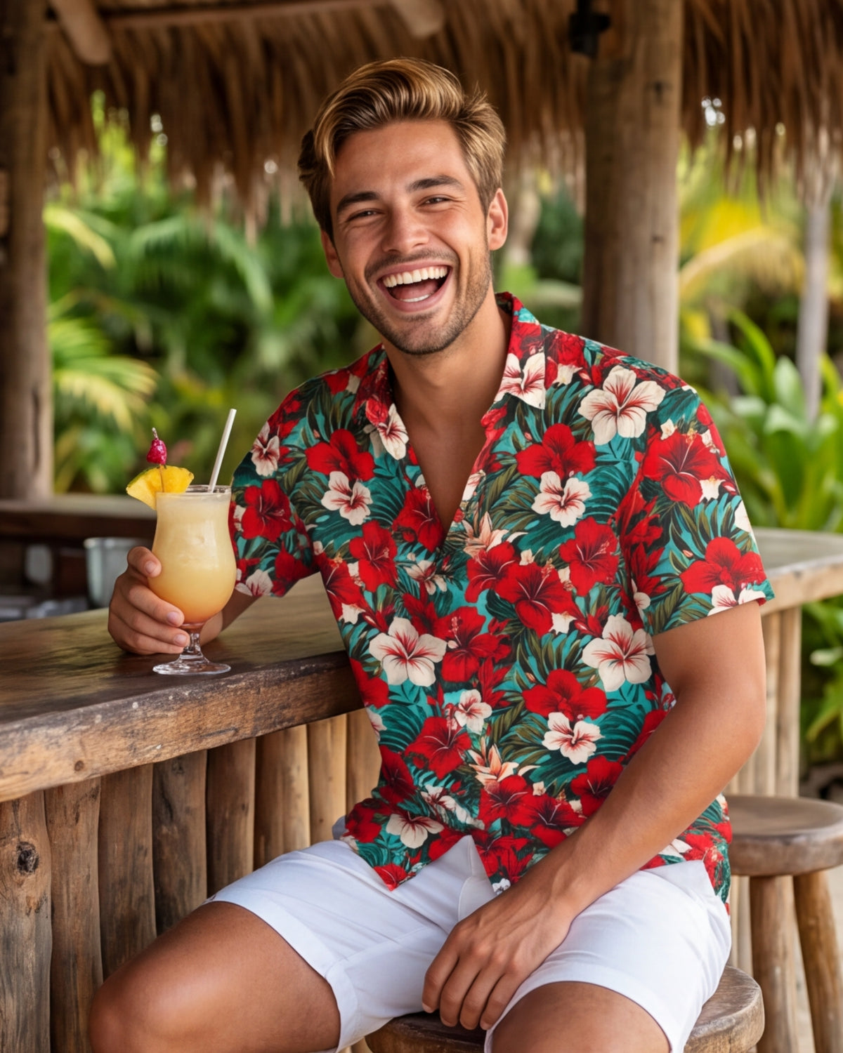 Mens Hawaiian Shirt - Aloha Vibes