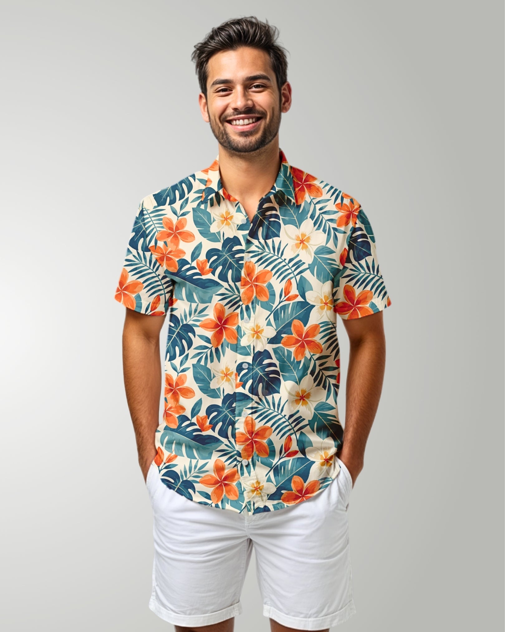 Mens Hawaiian Shirt - Botanical Cove