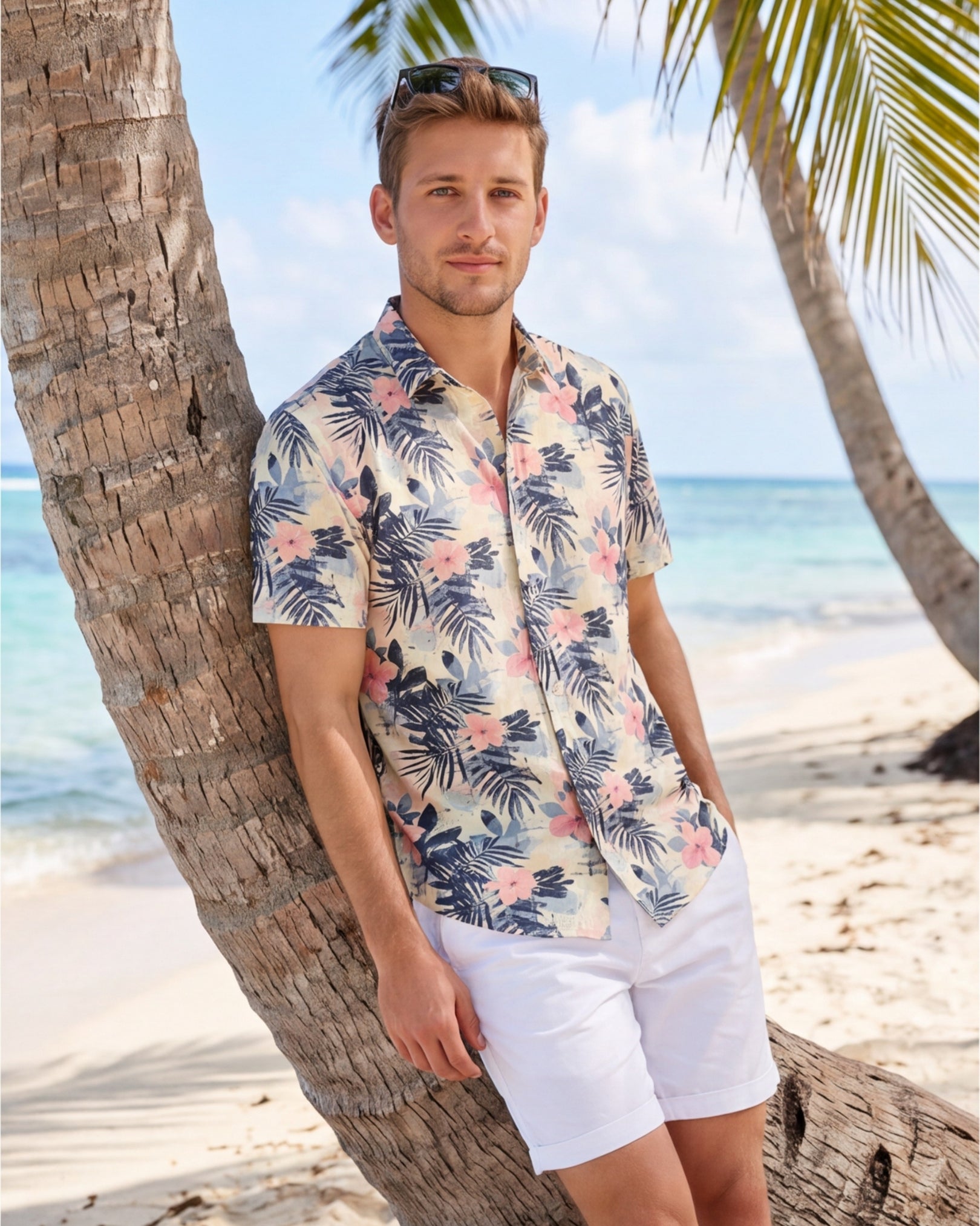 Mens Hawaiian Shirt - Coastal Dreams