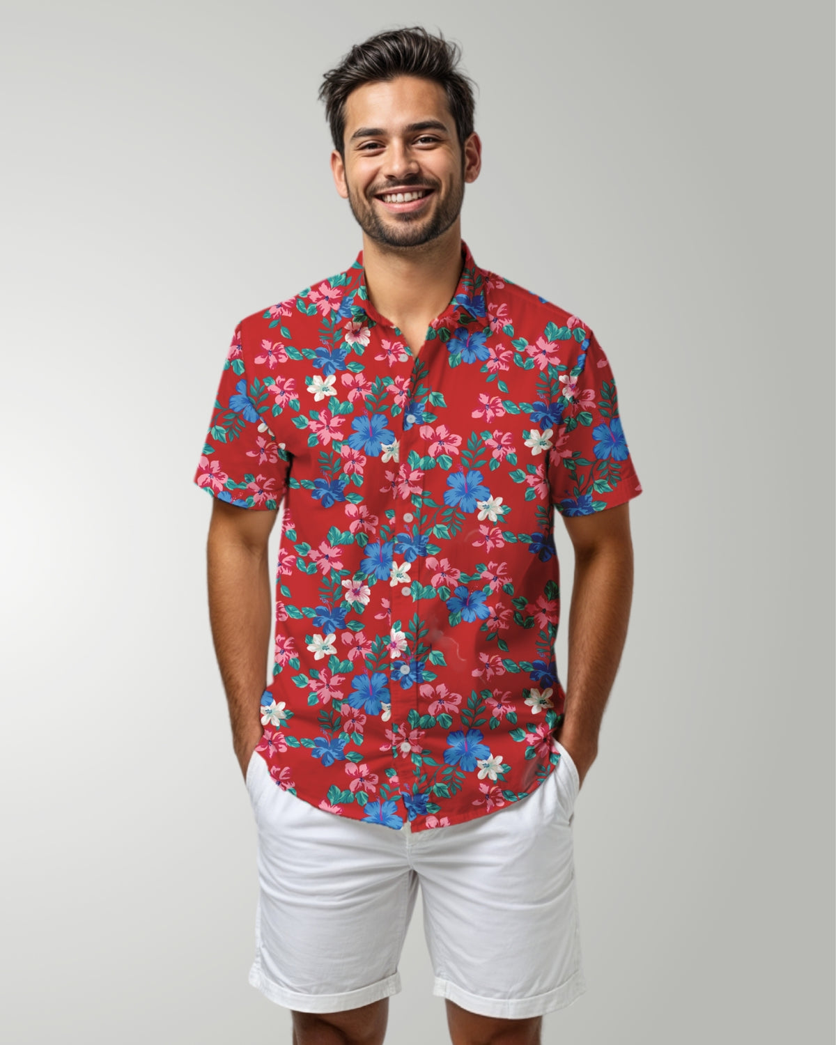 Mens Hawaiian Shirt - Island Florals