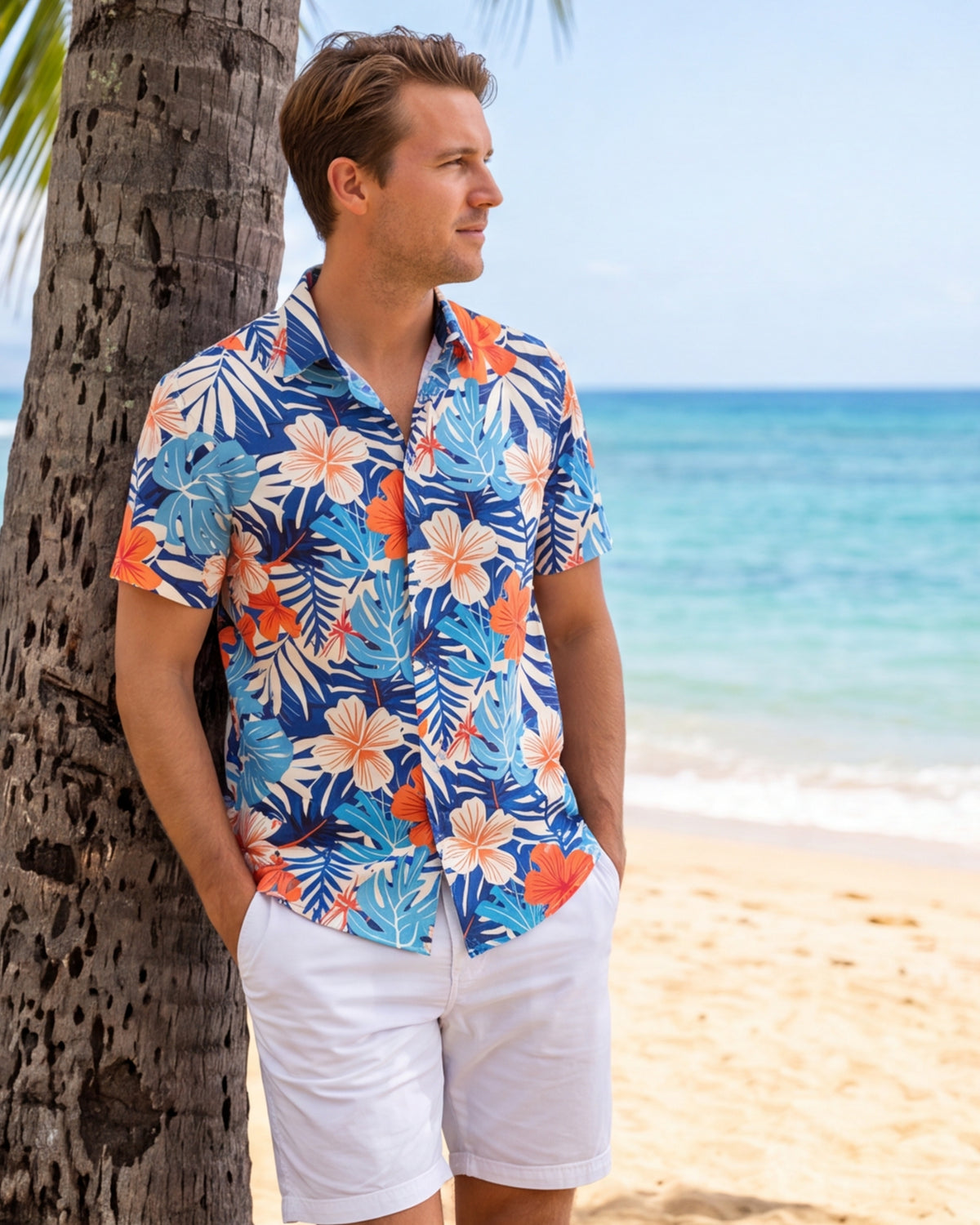 Mens Hawaiian Shirt - Island Oasis