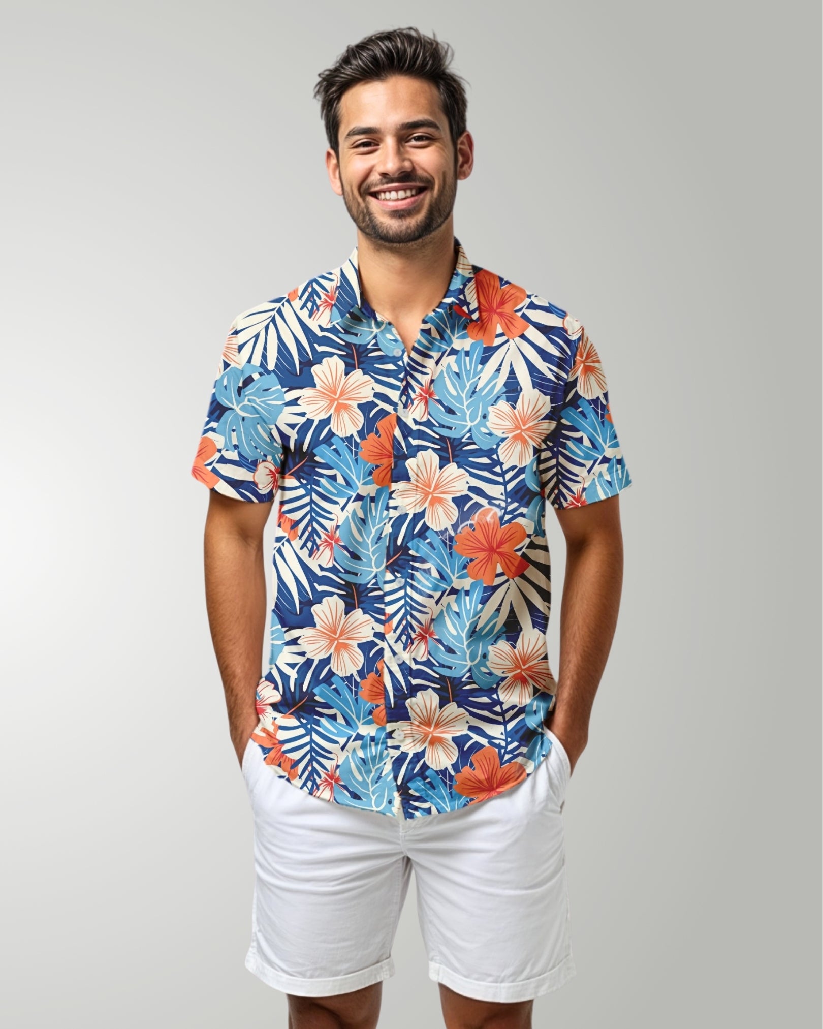Mens Hawaiian Shirt - Island Oasis