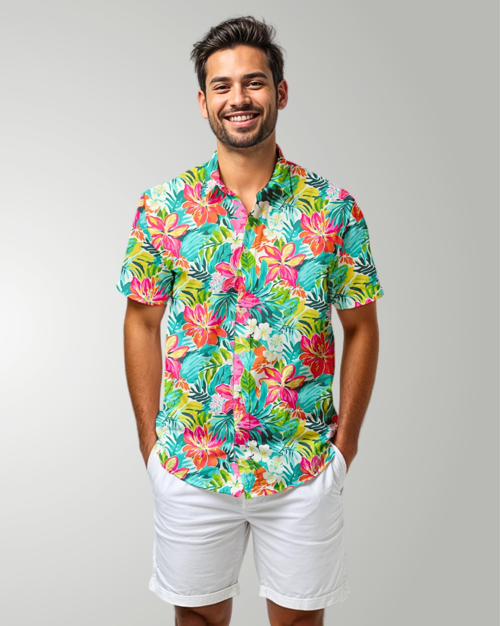 Mens Hawaiian Shirt - Sun & Sea Breeze