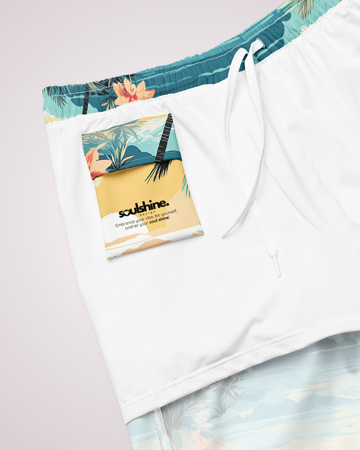 Mens Swim Trunks - Tropical Beach V