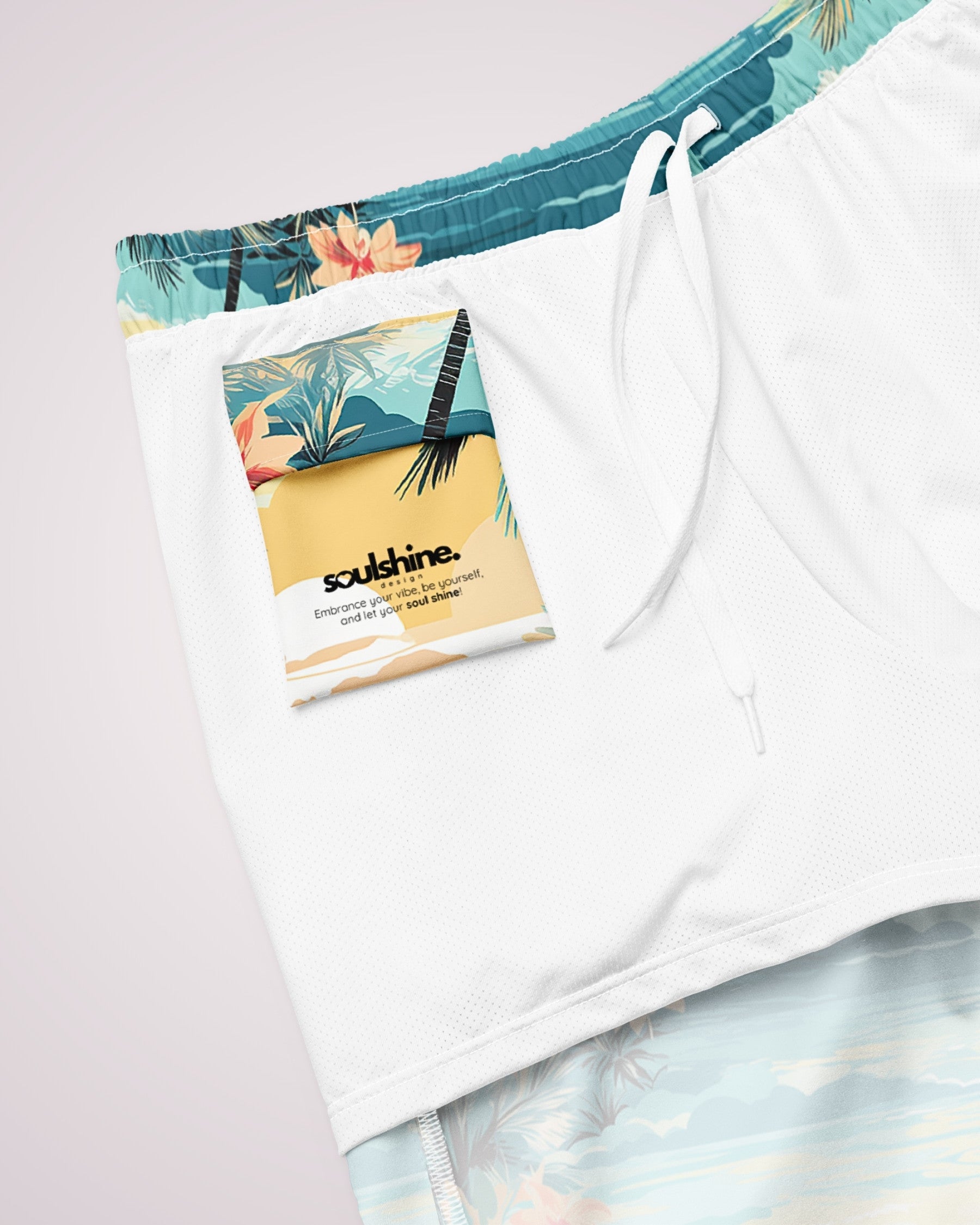 Mens Swim Trunks - Tropical Beach V